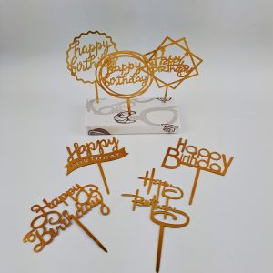 Happy Birthday tortabeszúró ARANY "8560"