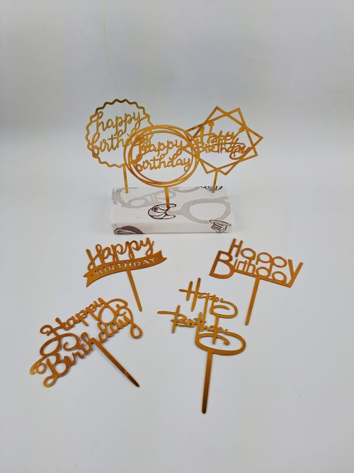 Happy Birthday tortabeszúró ARANY "8560"